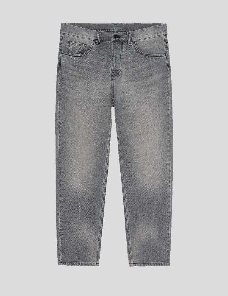 CARHARTT WIP newel pant nero/luce usato lavaggio